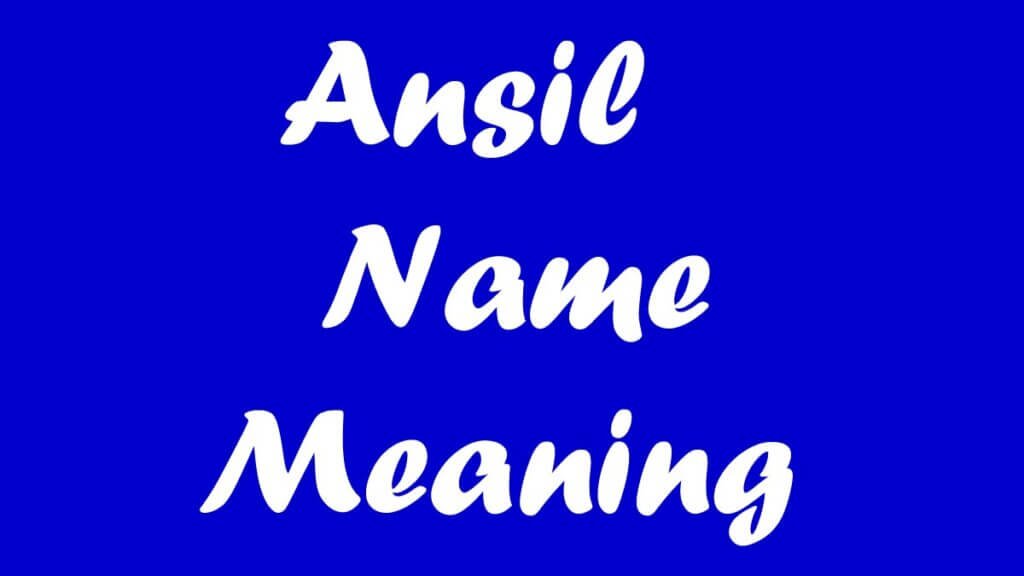 Ansil Name Meaning