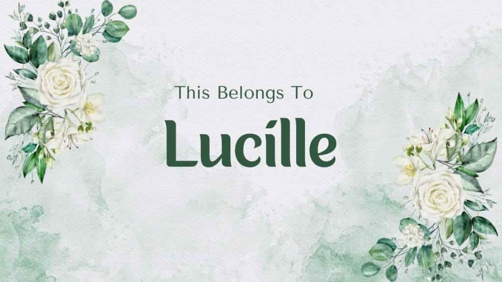 Lucille Name Poster
