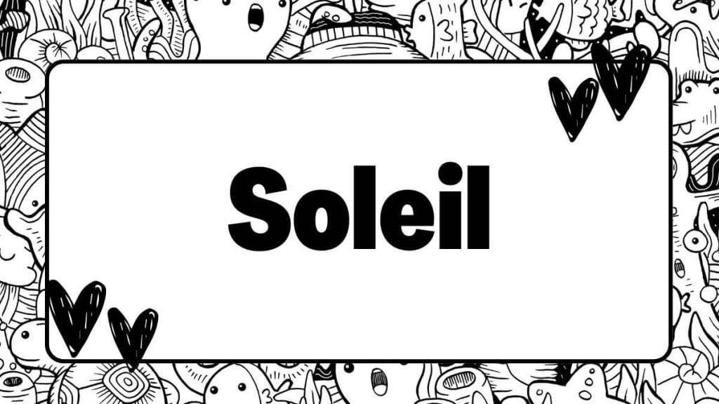 Soleil Name Wallpaper